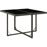 Gartentisch Schwarz 109x107x74 cm Poly Rattan und Glas - Vidaxl Gartentisch Schwarz 109x107x74 cm Poly Rattan und Glas - Vidaxl von VIDAXL
