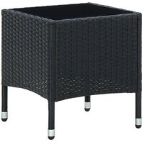 Gartentisch,Terrassentisch Schwarz 40x40x45 cm Poly Rattan vidaXL von BONNEVIE