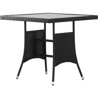 Vidaxl - Gartentisch Schwarz 80 x 80 x 74 cm Poly Rattan Vidaxl - Gartentisch Schwarz 80 x 80 x 74 cm Poly Rattan von VIDAXL