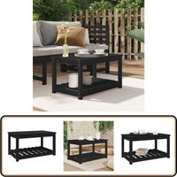 Gartentisch Schwarz 82,5x50,5x45 cm Massivholz Kiefer - Gartentisch - Holzmöbel - Esszimmerset - Terrassenmöbeln - Kiefernholz Gartentisch Schwarz 82,5x50,5x45 cm Massivholz Kiefer - Gartentisch - Holzmöbel - Esszimmerset - Terrassenmöbeln - Kiefernholz von VIDAXL