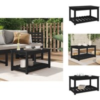 Gartentisch Schwarz 82,5x50,5x45 cm Massivholz Kiefer - Gartentisch - Holzmöbel - Esszimmerset - Terrassenmöbeln - Kiefernholz Gartentisch Schwarz 82,5x50,5x45 cm Massivholz Kiefer - Gartentisch - Holzmöbel - Esszimmerset - Terrassenmöbeln - Kiefernholz von VIDAXL