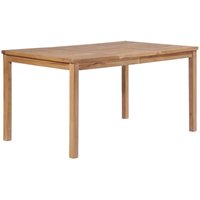 Gartentisch 150x90x77 cm Massivholz Teak Vidaxl Braun von BONNEVIE