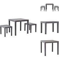 Gartentisch mit 2 Bänken Kunststoff Braun - Gartentisch - Gartenbank - Gartenmöbel Set - Outdoor Möbel - Essbereich Draußen Gartentisch mit 2 Bänken Kunststoff Braun - Gartentisch - Gartenbank - Gartenmöbel Set - Outdoor Möbel - Essbereich Draußen von VIDAXL