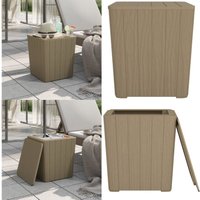 Vidaxl - Gartentisch mit Abnehmbarer Tischplatte Hellbraun Polypropylen - Gartentisch - Outdoor Möbel - Gartenmöbel - Terrasse - Balkonmöbel - Home & von VIDAXL