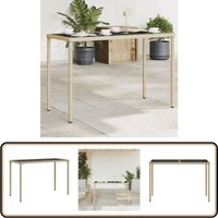 Gartentisch mit Glasplatte Beige 115x54x74 cm Poly Rattan - Gartentisch - Esstisch - Outdoortisch - Terrassenmöbel - Gartenmöbelset Gartentisch mit Glasplatte Beige 115x54x74 cm Poly Rattan - Gartentisch - Esstisch - Outdoortisch - Terrassenmöbel - Gartenmöbelset von VIDAXL