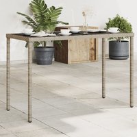 Gartentisch mit Glasplatte Grau 115x54x74 cm Poly Rattan Vidaxl Gartentisch mit Glasplatte Grau 115x54x74 cm Poly Rattan Vidaxl von VIDAXL