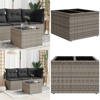 Gartentisch mit Glasplatte Grau 55x55x37 cm Poly Rattan - Gartentisch - Esstisch - Terrassenmöbel - Gartenmöbel - Outdoor-Tisch - Home & Living Gartentisch mit Glasplatte Grau 55x55x37 cm Poly Rattan - Gartentisch - Esstisch - Terrassenmöbel - Gartenmöbel - Outdoor-Tisch - Home & Living von VIDAXL