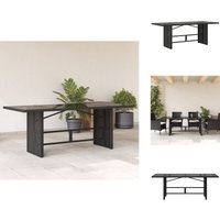 Gartentisch mit Glasplatte Schwarz 190x80x75 cm Poly Rattan - Gartentisch - Esstisch - Outdoortisch - Terrassenmöbel - Balkonmöbel Gartentisch mit Glasplatte Schwarz 190x80x75 cm Poly Rattan - Gartentisch - Esstisch - Outdoortisch - Terrassenmöbel - Balkonmöbel von VIDAXL