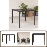 Gartentisch mit Glasplatte Schwarz 90x90x75 cm Poly Rattan - Gartentisch - Esstisch - Terrassenmöbel - Gartenmöbel - Outdoor Tisch Gartentisch mit Glasplatte Schwarz 90x90x75 cm Poly Rattan - Gartentisch - Esstisch - Terrassenmöbel - Gartenmöbel - Outdoor Tisch von VIDAXL