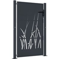 Gartentor Anthrazit 105x155 cm Stahl Gras-Design Vidaxl von VIDAXL