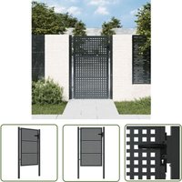 The Living Store Gartentor Anthrazit 105x175 cm Stahl - Gartentor - Metalltor - Stahltür - Zaun - Einfahrtstor The Living Store Gartentor Anthrazit 105x175 cm Stahl - Gartentor - Metalltor - Stahltür - Zaun - Einfahrtstor von VIDAXL