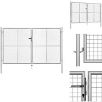 Gartentor Verzinkter Stahl 306 x 200 cm Silbern - Gartentor - Zaun - Metalltor - Stahltür - Sicherheitstor Gartentor Verzinkter Stahl 306 x 200 cm Silbern - Gartentor - Zaun - Metalltor - Stahltür - Sicherheitstor von VIDAXL