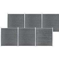 Gartenzaun wpc 1045x186 cm Grau Vidaxl von VIDAXL