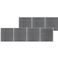 Gartenzaun wpc 1218x186 cm Grau Vidaxl von VIDAXL