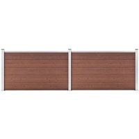 Gartenzaun wpc 353x106 cm Braun Vidaxl 961681 von VIDAXL
