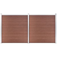 Gartenzaun WPC 353×186 cm Braun vidaXL von VIDAXL