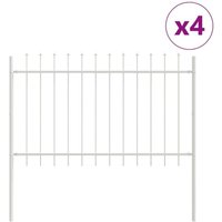 Gartenzaun Weiß 6.8 x 1.2 m Pulverbeschichteter Stahl Vidaxl Gartenzaun Weiß 6.8 x 1.2 m Pulverbeschichteter Stahl Vidaxl von VIDAXL