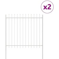 Gartenzaun Weiß 3.4 x 1.5 m Pulverbeschichteter Stahl Vidaxl Gartenzaun Weiß 3.4 x 1.5 m Pulverbeschichteter Stahl Vidaxl von VIDAXL