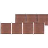Gartenzaun wpc 1218x186 cm Braun Vidaxl von VIDAXL