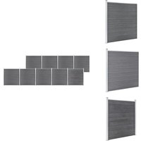 Gartenzaun wpc 1564x186 cm Grau - Gartenzaun - wpc Zaun - Holz-Look Zaun - Terrasse Abgrenzung - Privacy Schutz Gartenzaun wpc 1564x186 cm Grau - Gartenzaun - wpc Zaun - Holz-Look Zaun - Terrasse Abgrenzung - Privacy Schutz von VIDAXL
