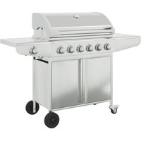 Gasgrill mit 7 Flammen Silbern Edelstahl vidaXL Gasgrill mit 7 Flammen Silbern Edelstahl vidaXL von VIDAXL