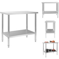 Vidaxl - Gastronomie - Living Küchen-Arbeitstisch 100 x 60 x 85 cm Edelstahl von VIDAXL