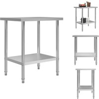 Vidaxl - Gastronomie - Living Küchen-Arbeitstisch 80 x 60 x 85 cm Edelstahl von VIDAXL