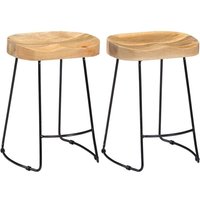 Gavin Barhocker 2 Stk. Massivholz Mango - Vidaxl von VIDAXL