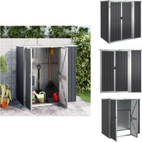 Vidaxl - Gerätehaus Anthrazit 161x89x161 cm Verzinkter Stahl - Geräteschuppen - Gartenhaus - Werkzeuglager - Outdoor Aufbewahrung - Anthrazit Vidaxl - Gerätehaus Anthrazit 161x89x161 cm Verzinkter Stahl - Geräteschuppen - Gartenhaus - Werkzeuglager - Outdoor Aufbewahrung - Anthrazit von VIDAXL