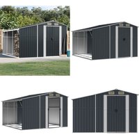 Gerätehaus Anthrazit 277x279x179 cm Verzinkter Stahl - Geräteschuppen - Gartenhaus - Outdoor-Lagerraum - Werkzeugschuppen - Anthrazit - Home & Living Gerätehaus Anthrazit 277x279x179 cm Verzinkter Stahl - Geräteschuppen - Gartenhaus - Outdoor-Lagerraum - Werkzeugschuppen - Anthrazit - Home & Living von VIDAXL
