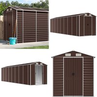Gerätehaus Braun 191x725x198 cm Verzinkter Stahl - Geräteschuppen - Gartenhaus - Werkzeuglager - Outdoor-Lagerraum - Braunes Gartenhaus - Home & Gerätehaus Braun 191x725x198 cm Verzinkter Stahl - Geräteschuppen - Gartenhaus - Werkzeuglager - Outdoor-Lagerraum - Braunes Gartenhaus - Home & von VIDAXL