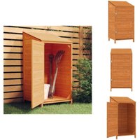 Geräteschuppen Braun 55x52x112 cm Massivholz Tanne - Holz Gartenhaus - Holzshed - Gartenablage - Werkzeuglager - Outdoor Lagerraum Geräteschuppen Braun 55x52x112 cm Massivholz Tanne - Holz Gartenhaus - Holzshed - Gartenablage - Werkzeuglager - Outdoor Lagerraum von VIDAXL