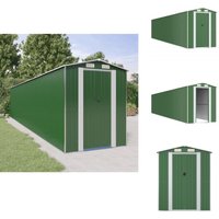 Vidaxl - Geräteschuppen Grün 192x1021x223 cm Verzinkter Stahl - Geräteschuppen - Gartenhaus - Werkzeuglager - Außenschrank - Lagerschuppen von VIDAXL