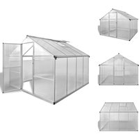 Gewächshäuser - Living Gewächshaus mit Fundament Verstärkt Aluminium 6,05 m² - Transparent Gewächshäuser - Living Gewächshaus mit Fundament Verstärkt Aluminium 6,05 m² - Transparent von VIDAXL