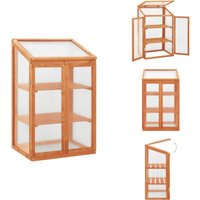 Gewächshaus 60x45x100 cm Tannenholz - Holzgewächshaus - Gartenhaus - Gewächshaus Aus Holz - Tannenholz Gewächshaus - Mini Gewächshaus Gewächshaus 60x45x100 cm Tannenholz - Holzgewächshaus - Gartenhaus - Gewächshaus Aus Holz - Tannenholz Gewächshaus - Mini Gewächshaus von VIDAXL