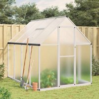 Gewächshaus mit Fundamentrahmen Silber 224x169x195cm Aluminimum - Vidaxl von VIDAXL