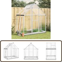 Vidaxl - Gewächshaus mit Fundamentrahmen Silbern 169x114x202 cm Alu - Gehäuse - Gewächshaus - Polycarbonat - Gartenhaus - Aluminium Vidaxl - Gewächshaus mit Fundamentrahmen Silbern 169x114x202 cm Alu - Gehäuse - Gewächshaus - Polycarbonat - Gartenhaus - Aluminium von VIDAXL