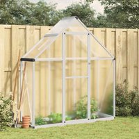 Gewächshaus mit Fundamentrahmen Silbern 169x58x195cm Aluminimum Vidaxl 489563 von VIDAXL