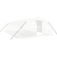 Gewächshaus mit Stahlrahmen Weiß 40 m² 8x5x2,3 m Vidaxl von VIDAXL