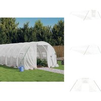 Gewächshaus mit Stahlrahmen Weiß 54 m² 18x3x2 m - Gehäuse - Gewächshaus - Pflanzenhaus - Gartenabdeckungen - Gartengeräte von VIDAXL