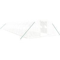 Gewächshaus mit Stahlrahmen Weiß 64 m² 16x4x2 m Vidaxl von VIDAXL