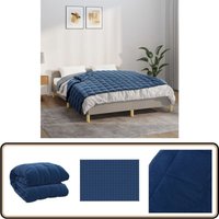 Gewichtsdecke Blau 140x200 cm 6 kg Stoff - Gewichtsdecke - Schlafdecke - Bettdecke - Blaue Decke - Schwere Decke von VIDAXL