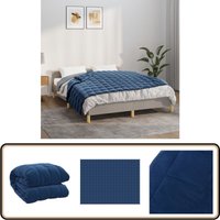 Vidaxl - Gewichtsdecke Blau 150x200 cm 7 kg Stoff - Gewichtsdecke - Schlafhilfe - Decke Blau - Daunendecke Alternative - Schwere Decke von VIDAXL
