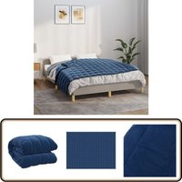 Gewichtsdecke Blau 152x203 cm 11 kg Stoff - Gewichtsdecke - Schlafdecke - Bettdecke - Blaue Decke - Schwere Decke von VIDAXL