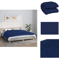 Vidaxl - Gewichtsdecke Blau 155x220 cm 11 kg Stoff - Gewichtsdecke - Schlafhilfe - Bettdecke - Daunendecke Alternative - Schwere Decke Vidaxl - Gewichtsdecke Blau 155x220 cm 11 kg Stoff - Gewichtsdecke - Schlafhilfe - Bettdecke - Daunendecke Alternative - Schwere Decke von VIDAXL