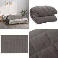 Gewichtsdecke Grau 120x180 cm 5 kg Stoff - Gewichtsdecke - Schlafhilfe - Decke - Kuscheldecke - Stressabbau - Home & Living von VIDAXL