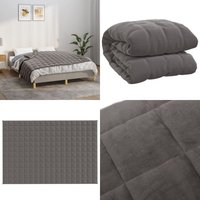 Gewichtsdecke Grau 120x180 cm 9 kg Stoff - Gewichtsdecke - Schlafhilfe - Decke - Kuscheldecke - Stressabbau - Home & Living von VIDAXL