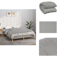 Gewichtsdecke Grau 122x183 cm 5 kg Stoff - Gewichtsdecke - Schlafdecke - Bettdecke - Schwere Decke - Tiefenentspannung von VIDAXL