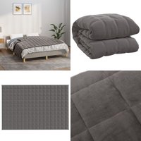 Gewichtsdecke Grau 122x183 cm 9 kg Stoff - Gewichtsdecke - Schlafdecke - Decke - Kuscheldecke - Stressabbau - Home & Living von VIDAXL