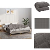 Vidaxl - Gewichtsdecke Grau 135x200 cm 6 kg Stoff - Gewichtsdecke - Schlafdecke - Bettdecke - Schlafen - Stressabbau von VIDAXL